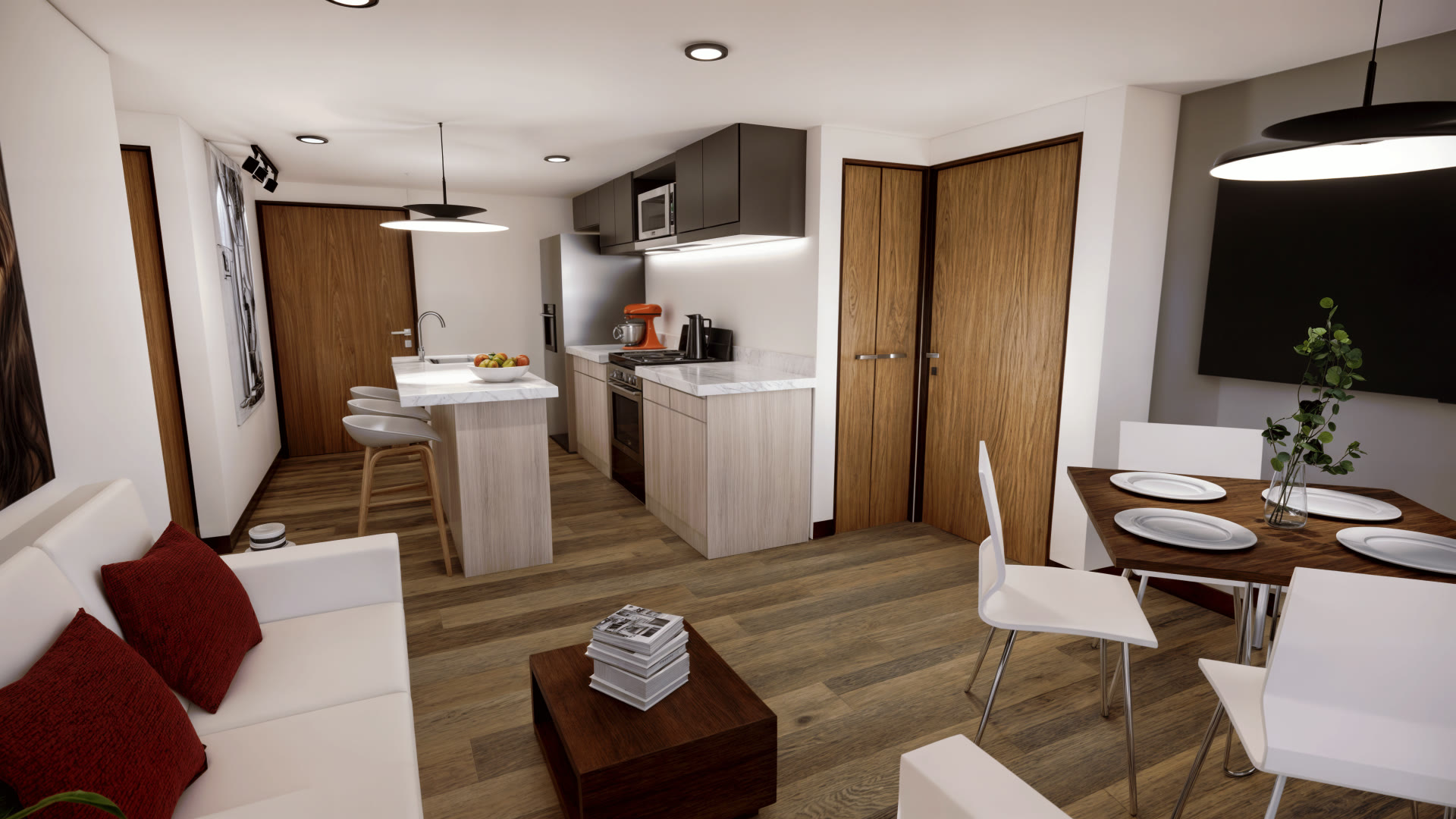 Tipo 2B — render interior