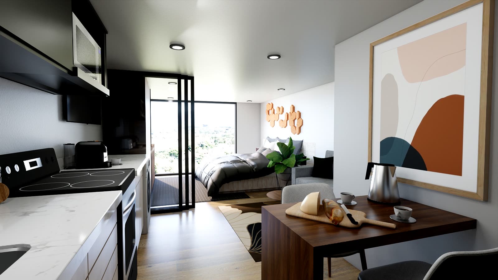 Estudio B — render interior