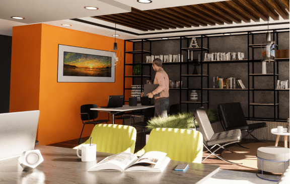 Habitación amplia con decoración
